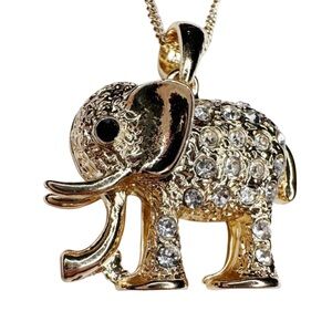 Mix It Gold Elephant Pendant Necklace